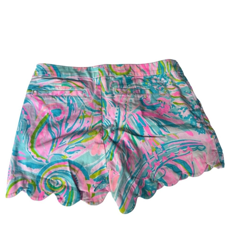 Lilly Pulitzer Womens Size 6 Tropical Print Scalloped Hem Shorts - Picture 5 of 6
